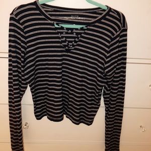 Medium Hollister long sleeve striped shirt.